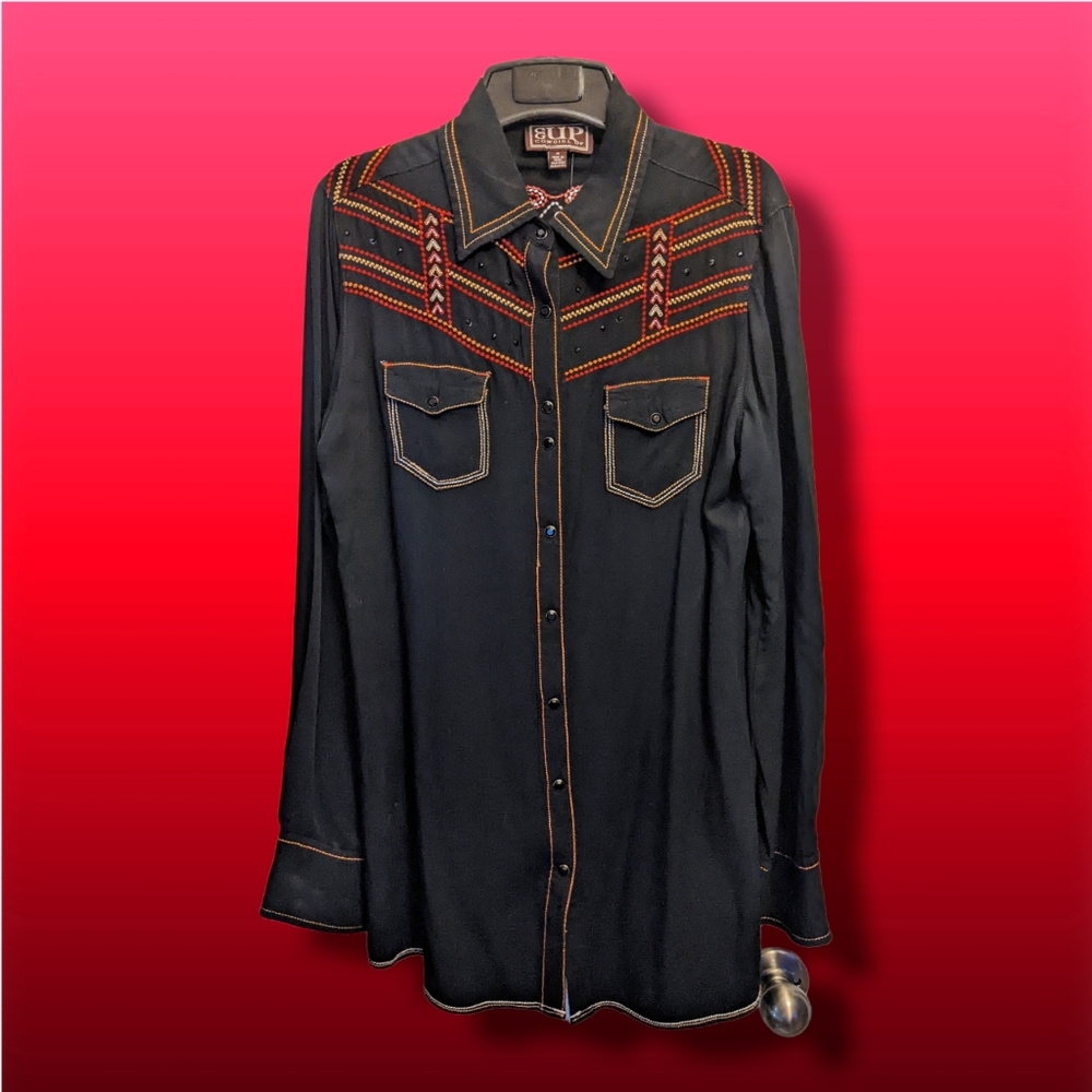 Good Condition Cowgirl Up Long Sleeve Shirt Size Medium